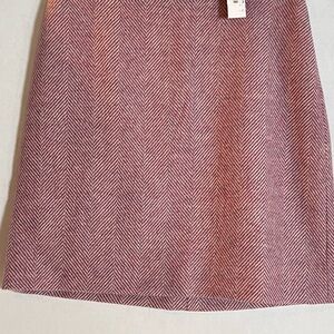 J. Crew Pink Herringbone A-Line Skirt